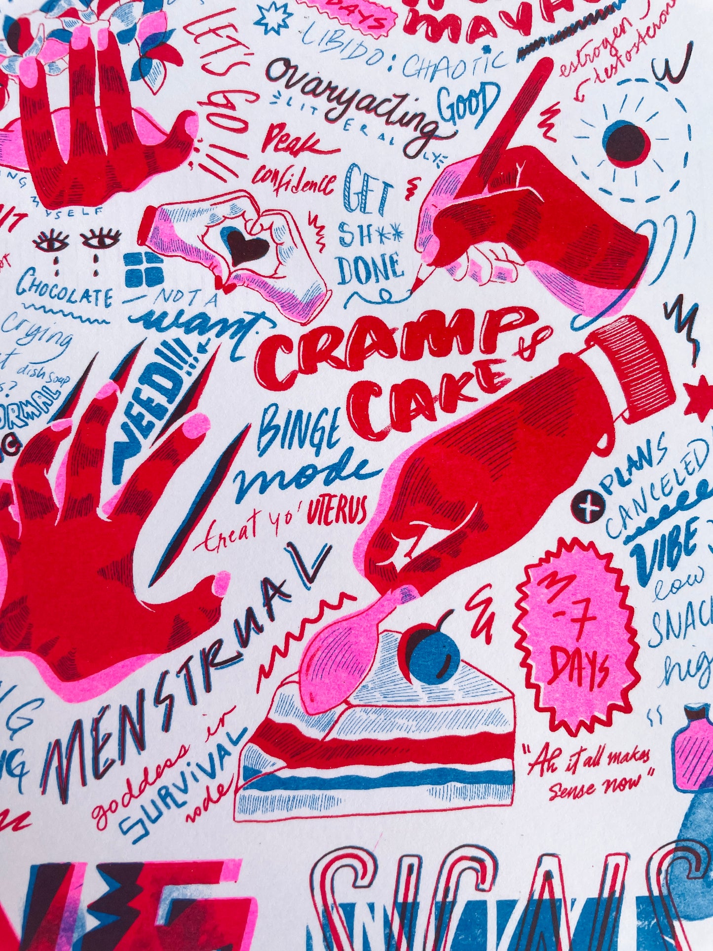Hermonal Gang Signs - Riso Print